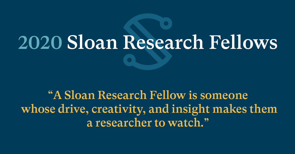 Very honored to receive 2020 Sloan Research Fellowship #sloanfellow. Many thanks to collaborators, colleagues @Wharton @Penn and students for help & support along the way. Excited to use the funding by @SloanFoundation to further my research in #MachineLearning and #DataScience.