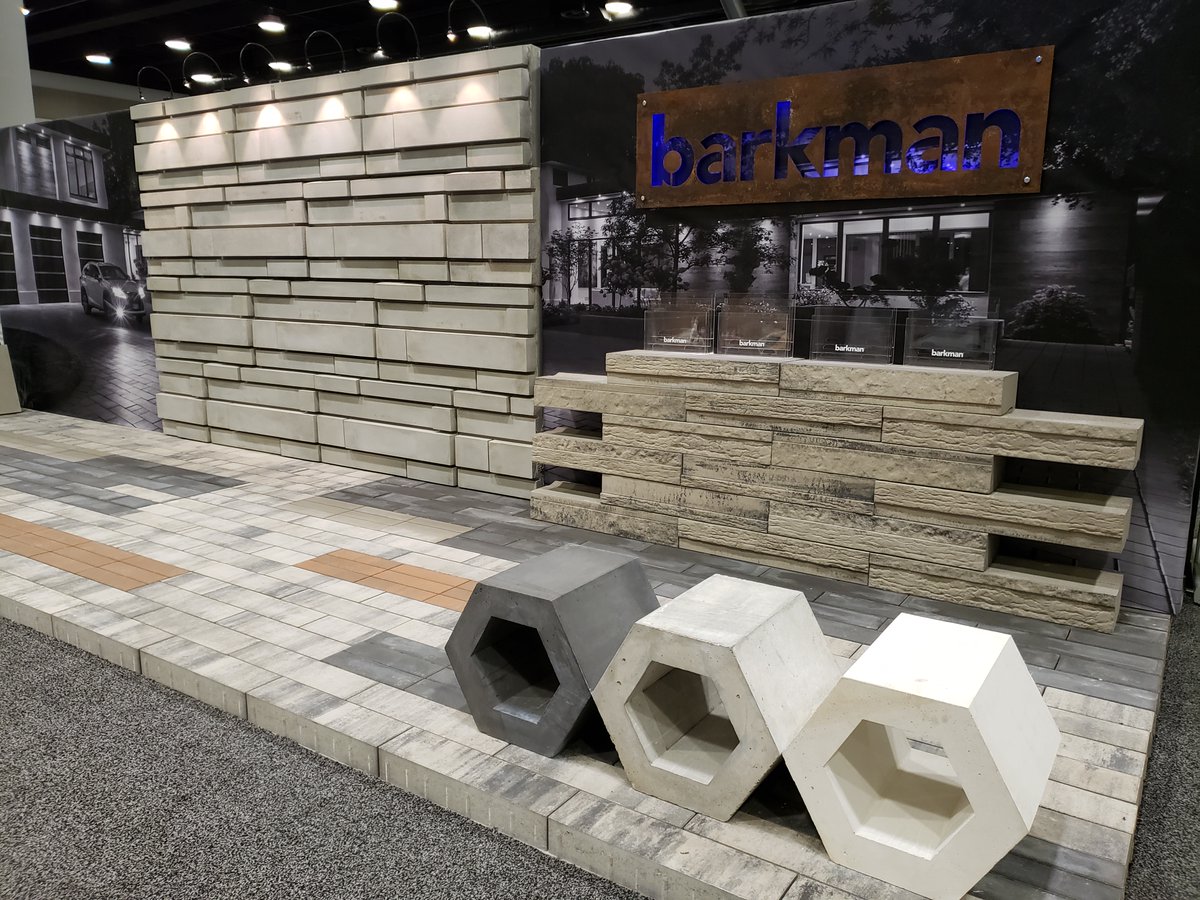 The carpet's in and the event begins! Check out our booth no. 1131 at the Buildex Show from today until tomorrow at the Vancouver Convention Centre West. <a href="/BUILDEXshows/">BUILDEXShows</a> #2020newproducts #pavers #walls #sitefurnishings