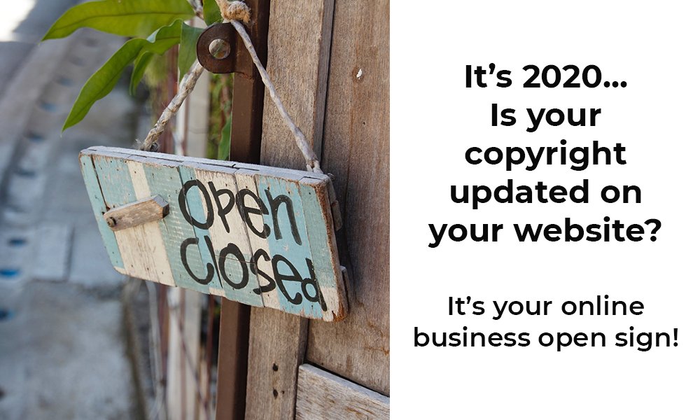 Reminder: If the copyright on your website footer says 2015, it looks like you're closed for business. Update the copyright if you haven’t already! Give your #website some love! #copyright #webdesign #webdevelopment #websitelove #sabretips #websitedesign #openforbusiness