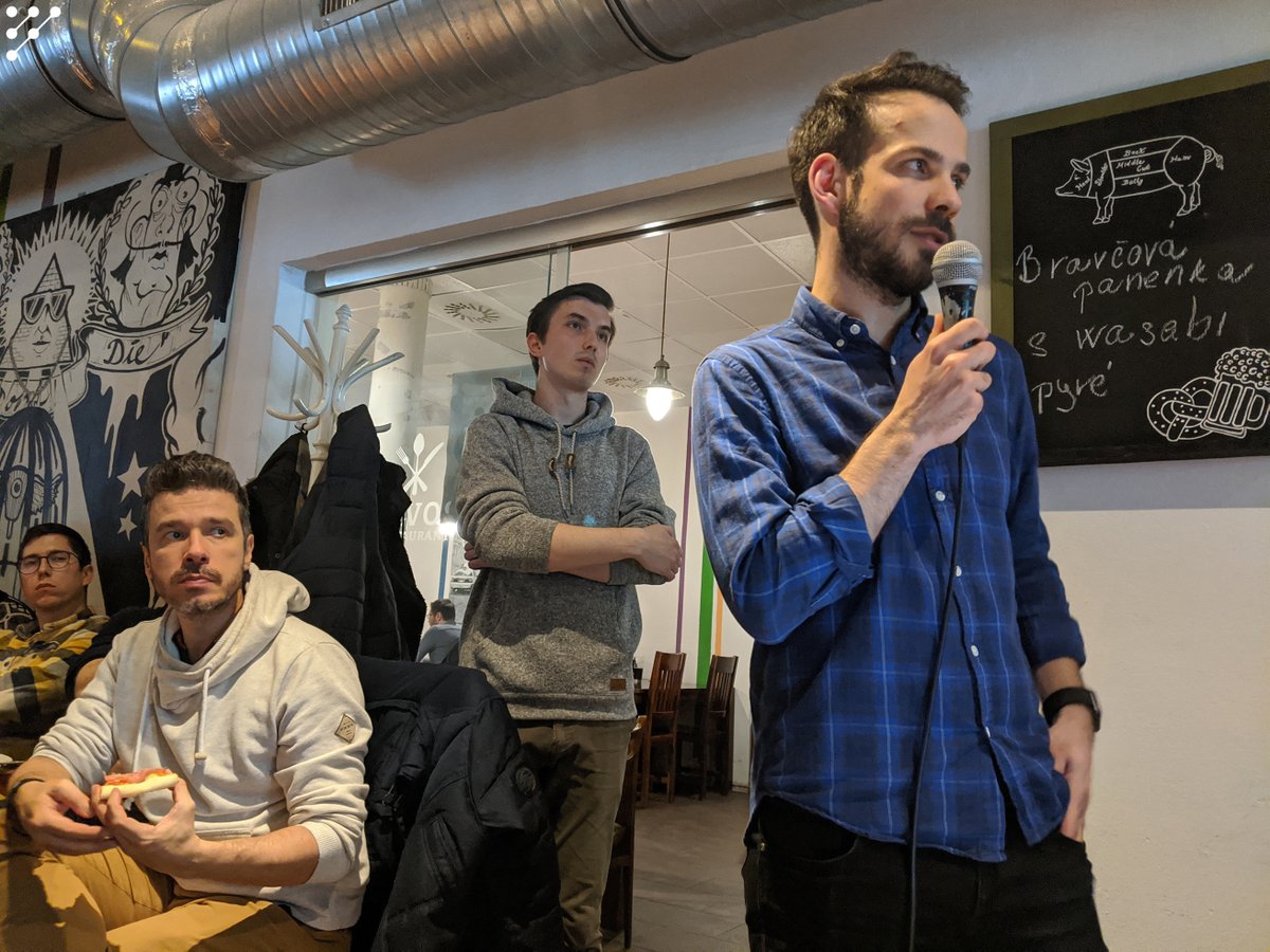 PanoramicHQ's tweet photo. Our Bratislava team presented "Kubernetes with a Purpose" at a meetup, led by Panoramic's Distributed Systems Engineer Mark Nemec. Mark dove into the why, what, and how of successfully implementing Kubernetes in your organization. #kubernetes #meetup #Bratislava https://t.co/sPaQuD3k0p