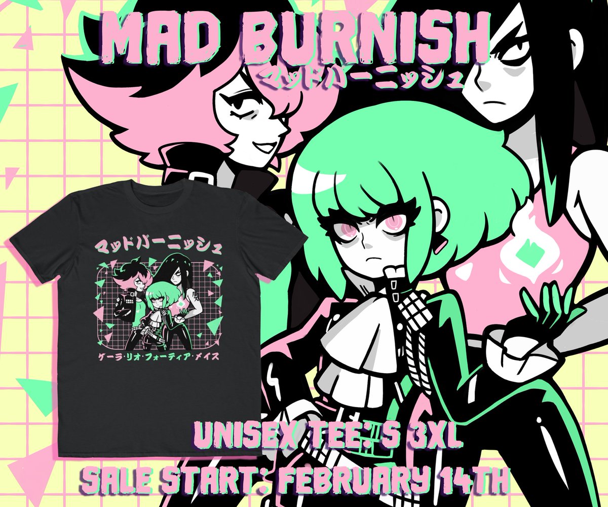 holobat's tweet photo. ▼ Mad Burnish Pastel Tee ▼

Available: 2/14 @ 5pm EST US

Show your burnish pride with this soft yet fierce tee!! 🔥❤💙💚🔥 Burn hotter than ever before with the promare!!
.
Available at ▼ https://t.co/wTeLjakWvM ▼ https://t.co/3tEq0vFra1