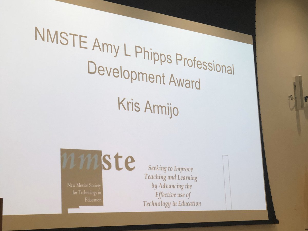 ElcrazB's tweet photo. This NM Google Innovator, @EdTechForward the only Innovator in NM, is so deserving of the NMISTE award for professional development! #nmdlc20 #nmiste #GoogleEI https://t.co/TG5Zgc5yJI