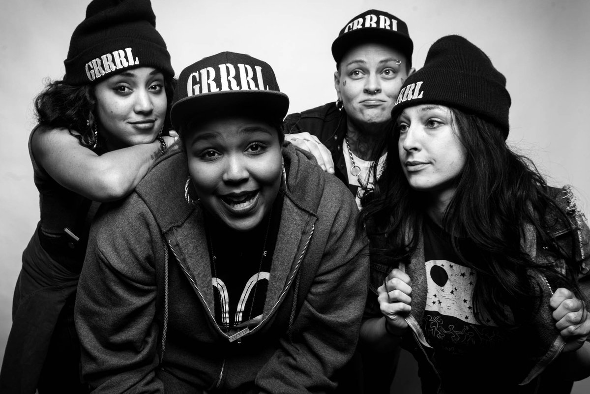 LocalCurrent's tweet photo. Today for #BlackHistoryMonth we're celebrating the amazing @lizzo! Here are a few looks back at her Minnesota years...posing with her @GRRRLPRTY bandmates (2014), singing backup for @dessadarling at @TheFitzTheater (2013), and fluting w/ @SeanAnonymous (2013). 📷: @nateryanphoto https://t.co/cv2Z4yF8NX