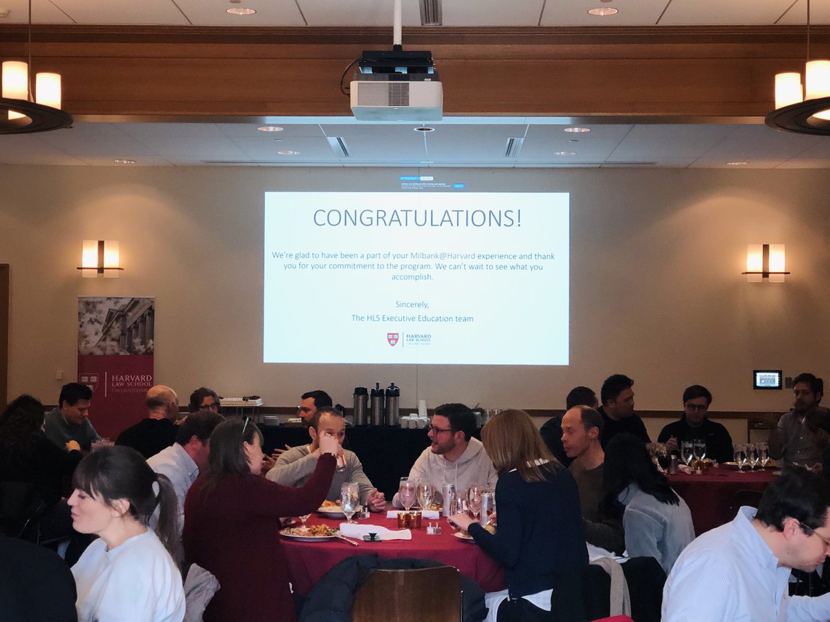 HLSExecEd's tweet photo. Congratulations to @MilbankLaw ‘s senior associates who just completed their 4th and final module with us! Stay in touch, future law firm leaders! #MilbankLeads #HLSExecEd #MilbankGrad2020 https://t.co/PIa7y9DCjP