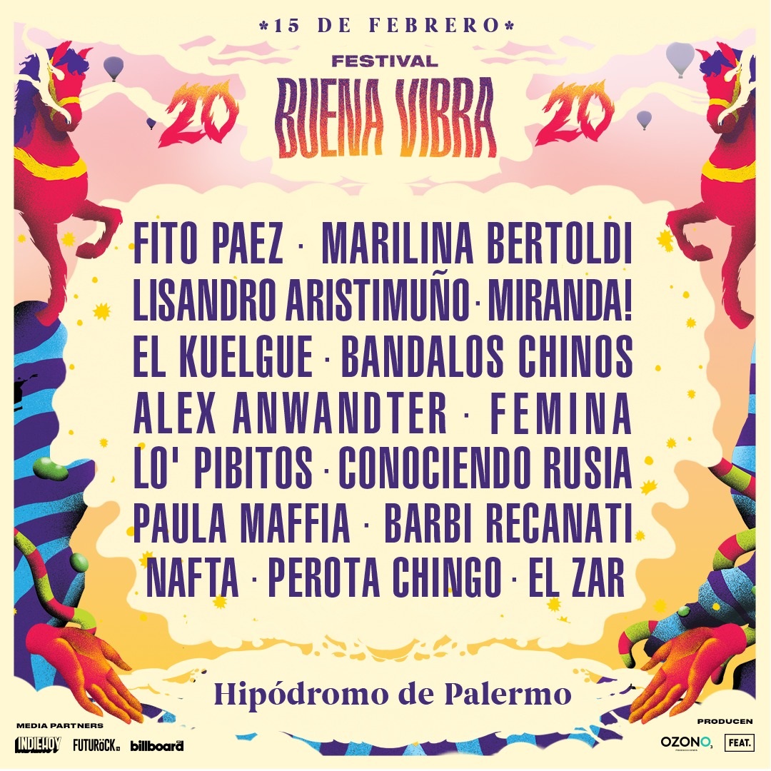 ¡No falta nada! Ya llega el <a href="/BuenaFestival/">FestivalBuenaVibra</a> este finde en el Hipódromo de Palermo 🔥 <a href="/fitopaez/">Fito Paez</a>, <a href="/ElKuelgue/">El Kuelgue</a>, @Lisandroaristi y más bandas en un mismo lugar 👉
ticketek.com.ar/festival-buena…