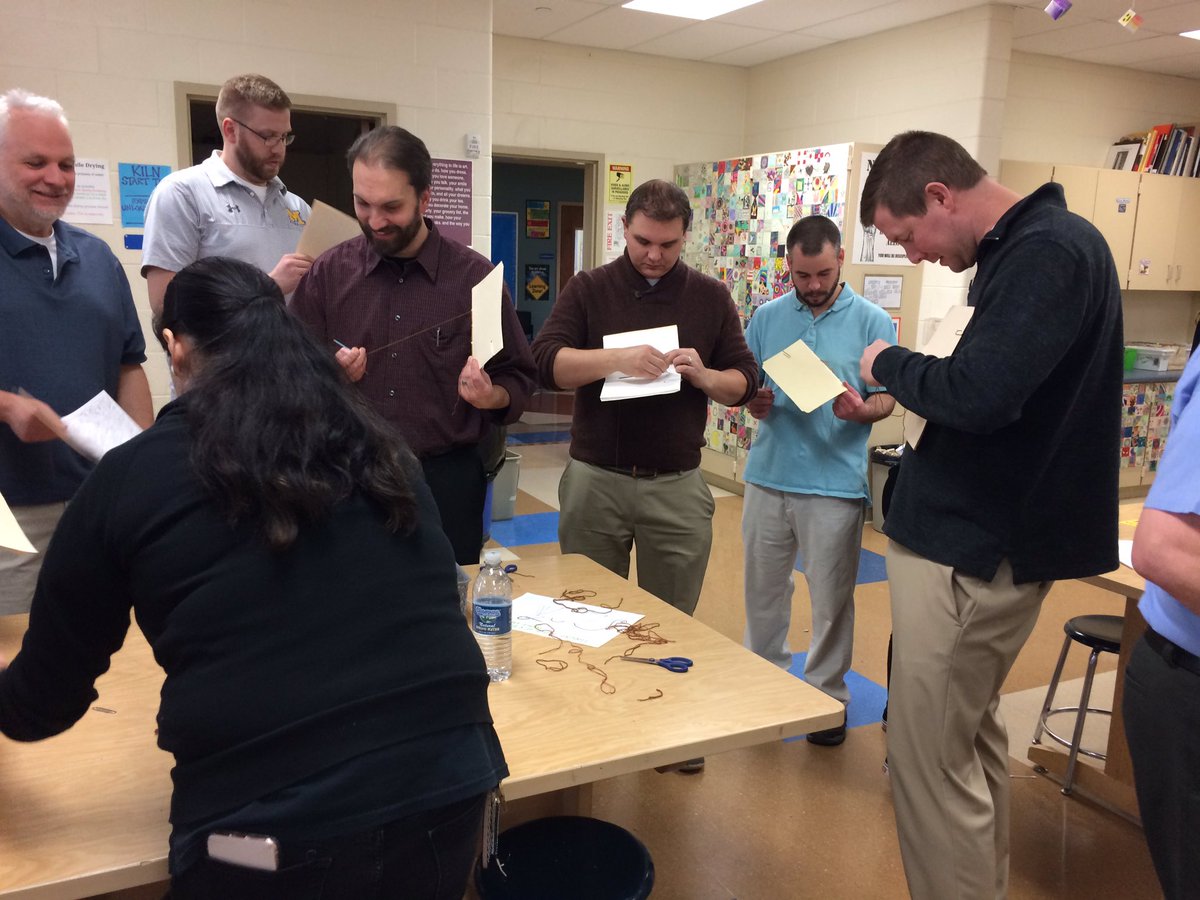 HS staff and administration learn about the Visual Arts with a lesson on Visual Journaling. Thank you Mrs. Byrne and Mrs. Howley!
