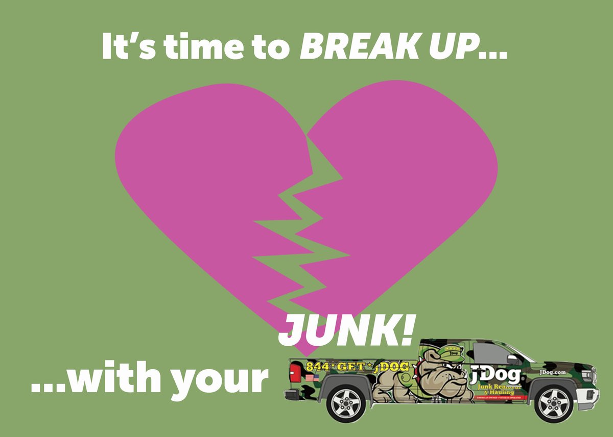 This Valentines Day, we encourage you to break up with your junk pile! #valentinesday #Junkremoval #Jdogtexas
