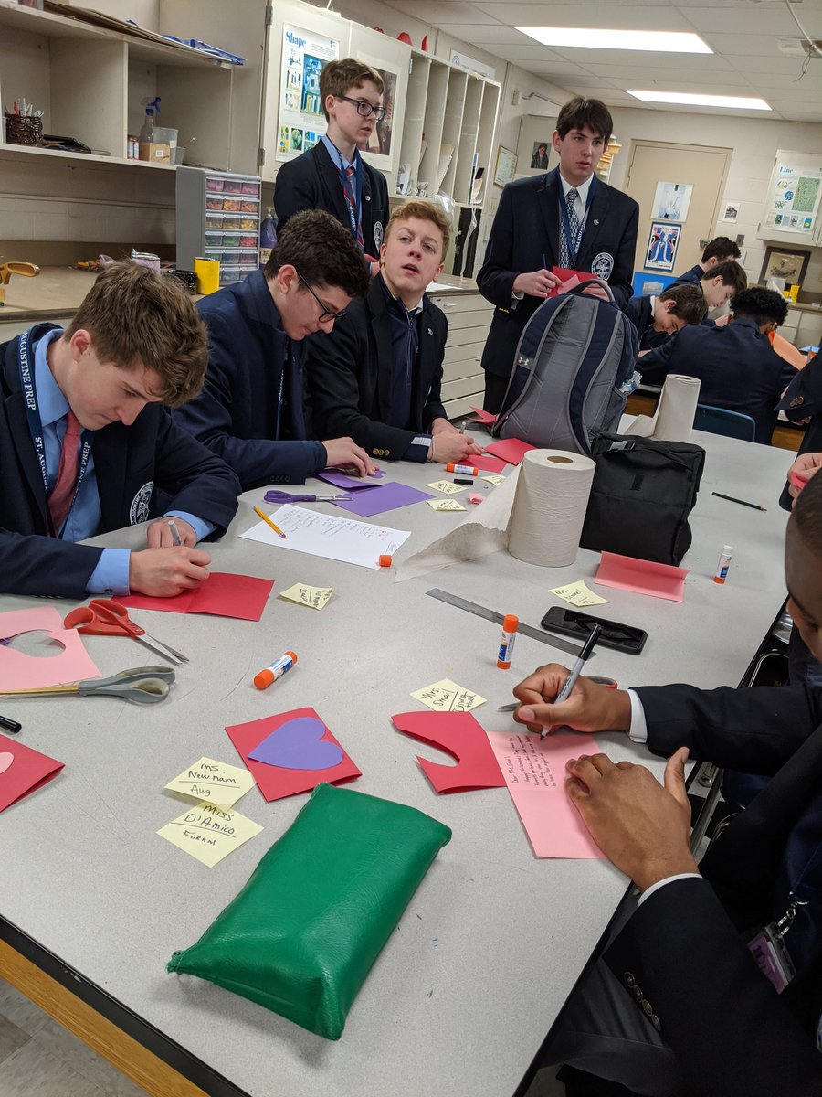 We're back! Making Valentine's Day cards as a thank you to our teachers <a href="/StAugustinePrep/">St. Augustine Prep</a> for all they do ❤️
<a href="/ShaunnaAlspach/">Shaunna Alspach</a>