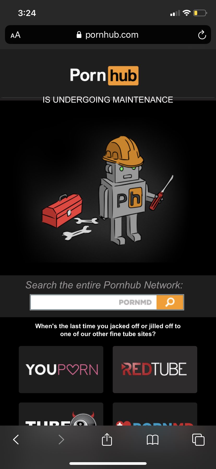 how long does pornhub maintenance last , how pornhub works