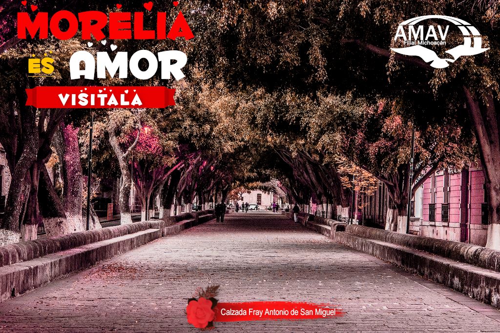 AmavMichoacan's tweet photo. Tip romántico AMAV Michoacán ❤🥰

Este próximo 14 de Febrero te invitamos a que #visites la #CalzadaFrayAntonioDeSanMiguel en la bella #Morelia 💏🌹🌷

https://t.co/EUKakP77HU

#CelebraEl14DeFebreroConAMAVMichoacán
#SoyAMAVMichoacán
#ViveElTurismoDeMiEstado https://t.co/8FWQVWFHl9