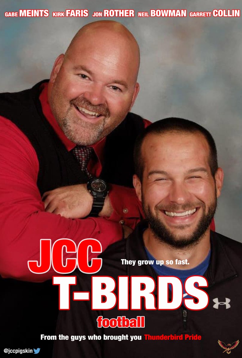 JCCENTRAL's tweet photo. The 2020 JCC Football Schedule has been released by the NSAA. But first... we have to share this photo of two of our football coaches. 

Felt cute, might delete later. 

#GoJCC #strivschools https://t.co/IvYFB9ES1a