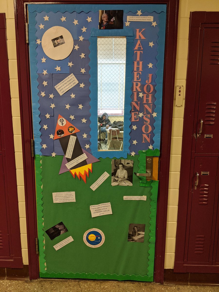 OWLteamBCPS's tweet photo. Shout out to the #WLTeam @Towson_HS for participating in a #BlackHistoryMonth door decorating contest in which departments were challenged to find curricular connections to decorate their doors. Check out some of the finish products! #TeamOWL @megpshay https://t.co/RVc5B76fCb