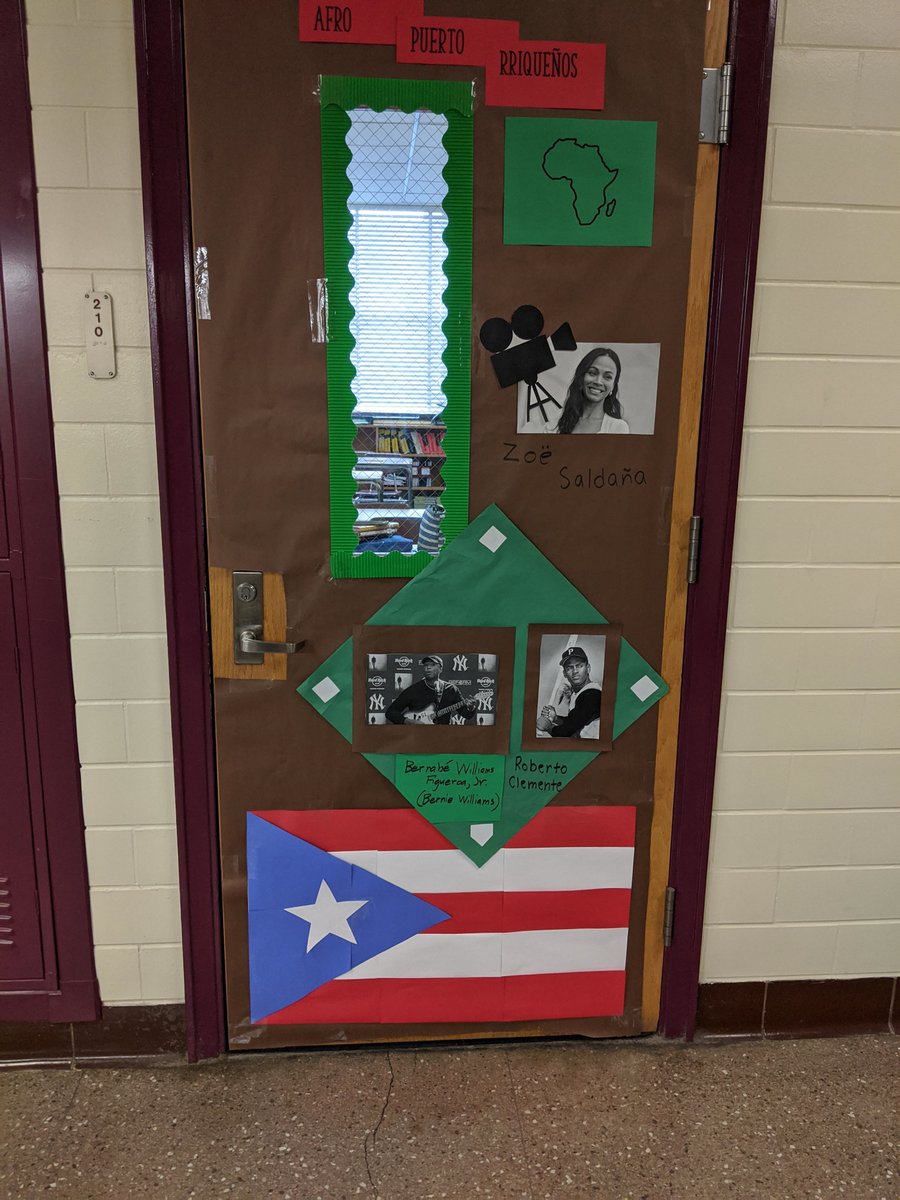 OWLteamBCPS's tweet photo. Shout out to the #WLTeam @Towson_HS for participating in a #BlackHistoryMonth door decorating contest in which departments were challenged to find curricular connections to decorate their doors. Check out some of the finish products! #TeamOWL @megpshay https://t.co/RVc5B76fCb