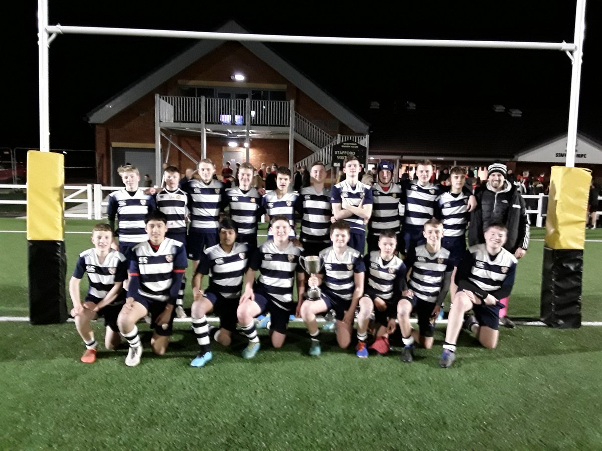 KESlichfield_PE's tweet photo. So proud of our U15 rugby side who tonight became County Schools Champions after a great comeback against St Josephs, Stoke. The first time we have won the U15 cup since 2007. Outstanding rugby from both schools. https://t.co/WmDyyQhOpi