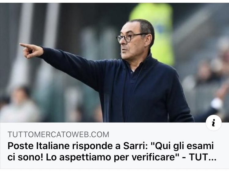 Quanto sei permaloso da 1 a poste italiane? 
#fatevelaunarisata
#Sarri 
#permalosità