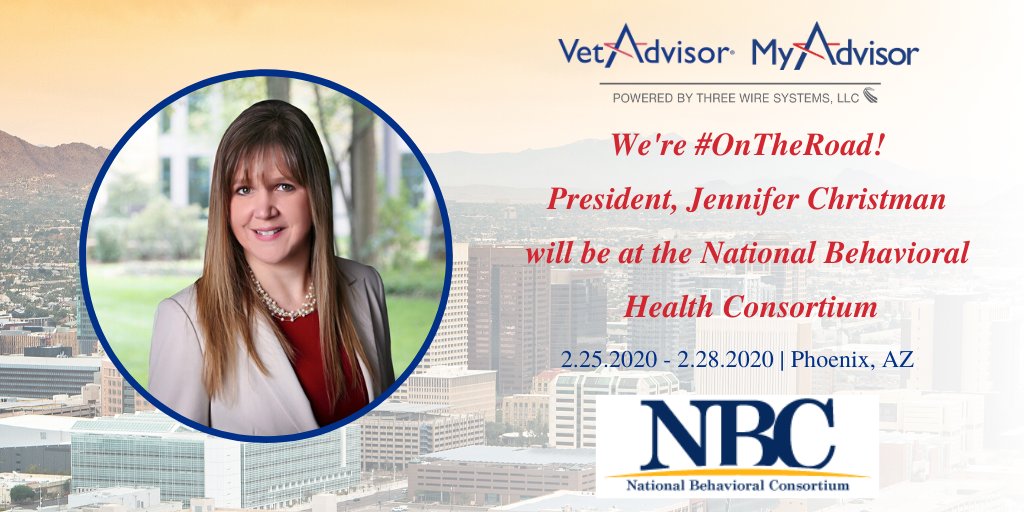MyAdvisorHealth's tweet photo. #OnTheRoad: Our President, Jennifer Christman is going to be attending the National Behavioral Health Consortium this month! We are always trying to spread the word about how to best serve those who serve others. https://t.co/DIelHkcEpo