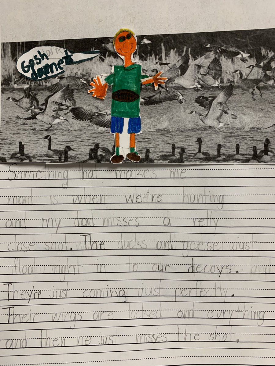1st grade writing prompt- “What makes me mad.”