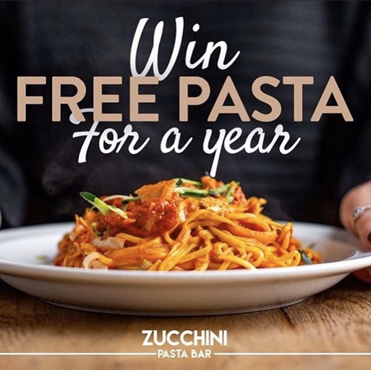 zucchinipastaba's tweet photo. COMPETITION! - WIN UNLIMITED FREE PASTA FOR 2020!🍴

We're giving you the chance to win a year's supply of the freshest pasta in town! 😍🍝

Simply:

1. Follow us
2. Like &amp; Retweet this post
3. Tag the biggest pasta lover you know!

Winner announced end of the month, good luck! https://t.co/sRT1IMU0ZH