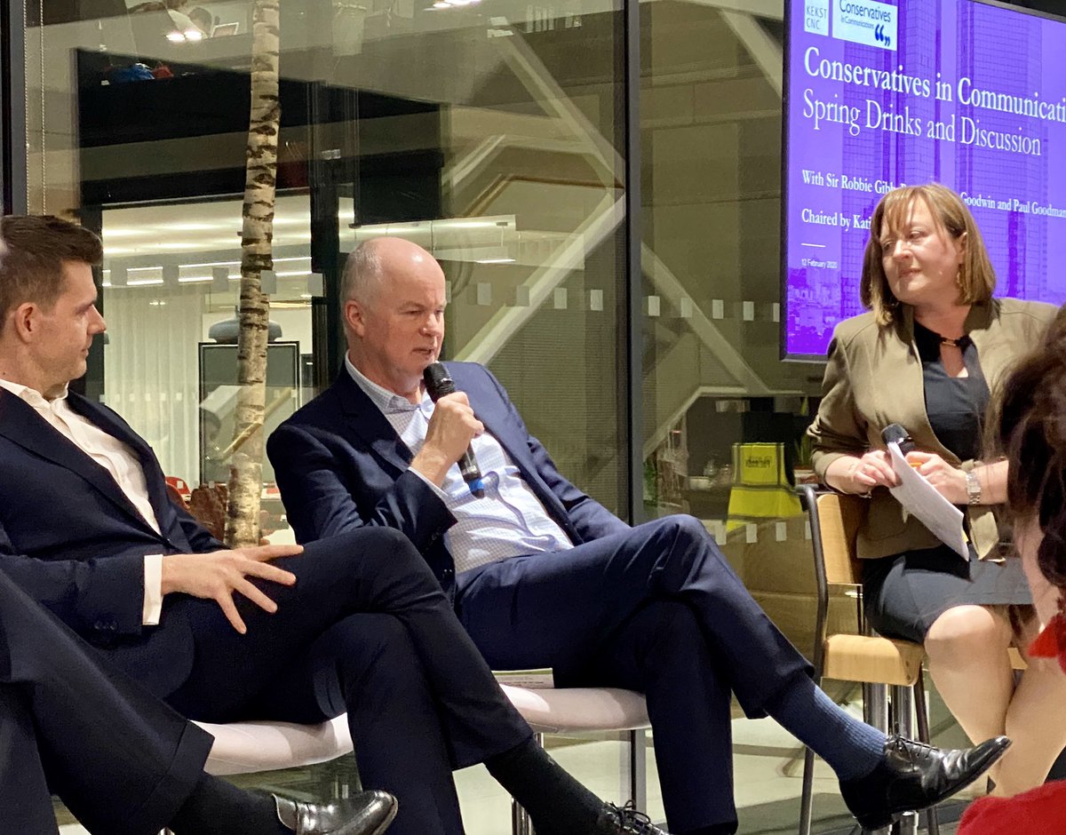 Really insightful evening spent at the Conservatives in Communications’ Spring Reception, hosted by Kekst CNC London, with Katie Perrior, Sir Robbie Gibb, Paul Goodman and Prof. Matthew Goodwin.