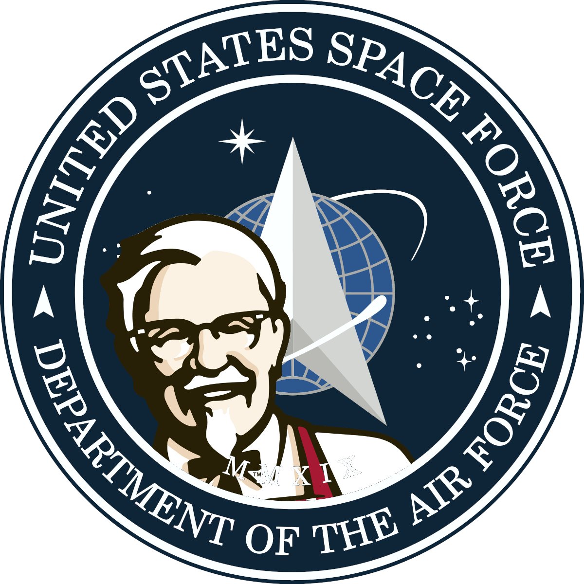 SpaceForceBecca's tweet photo. @notSpaceForce @RepBarragan @POTUS Protection from running out of @kfc should probably have made the top 8...

See, day five on the job at #SpaceForce and I've already learned something. #TheMoreYouKnow https://t.co/IXMnaS0nqa