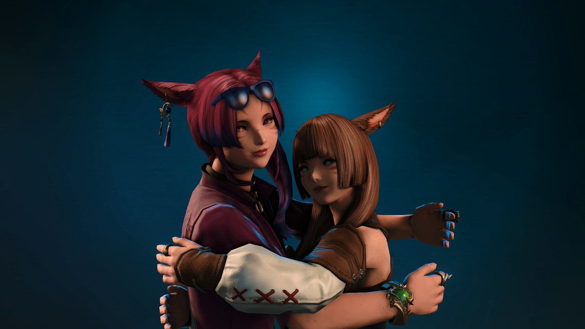 BurlyChocobo's tweet photo. I finally found the time to invite my friend @ffxivAndonoz over to my house and studio! they got some ideas for their brand new house and we got some pretty pictures to memorialize the occasion! I recently made a few changes to my studio and keep forgetting to add more light X.X https://t.co/xfyzcAh3uC