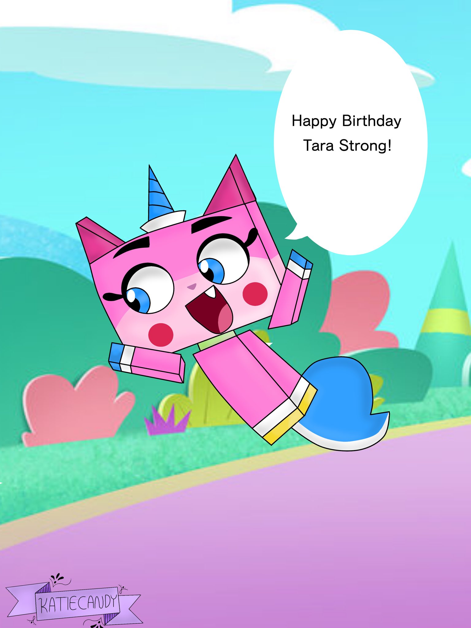 UniKitty saying Happy Birthday to Tara Strong and hope you like it.   