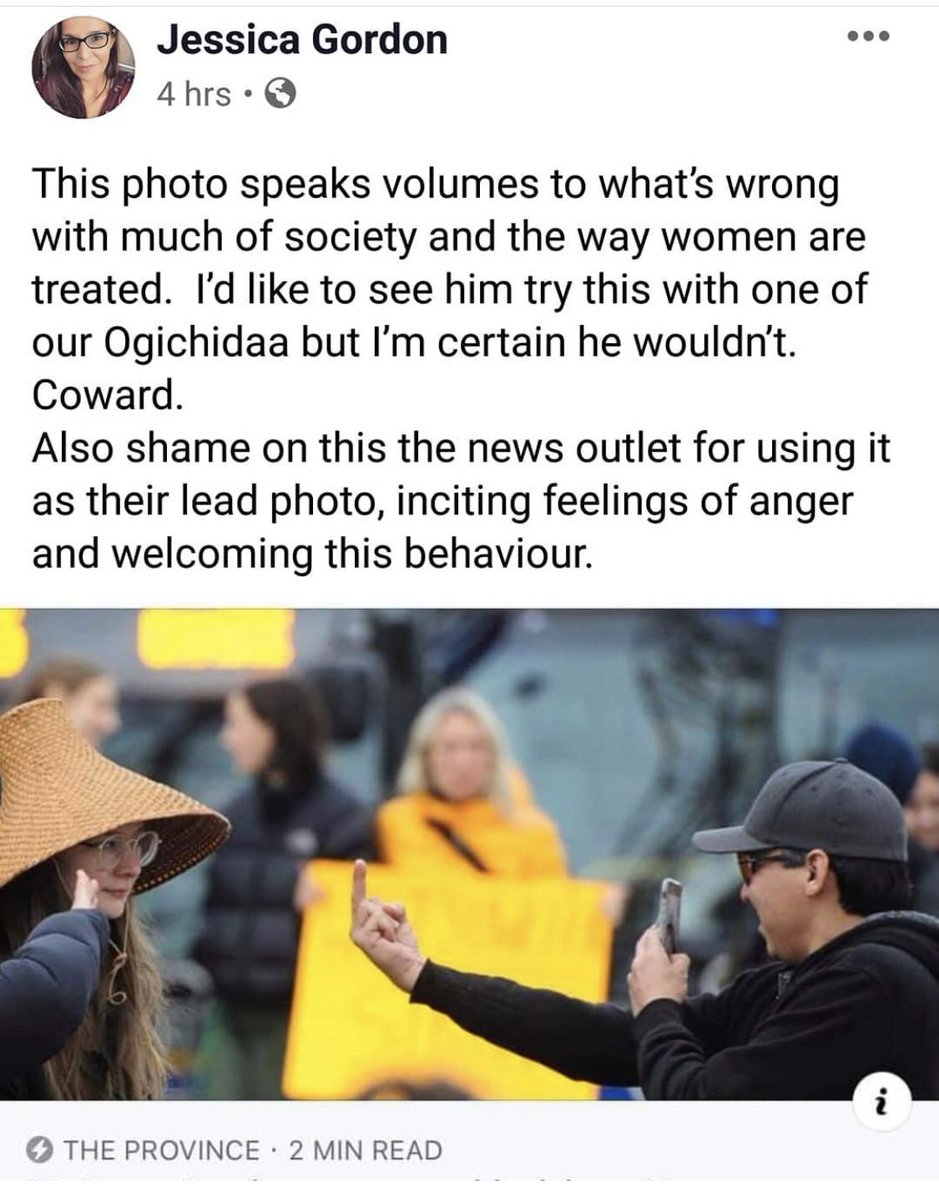 vialsss's tweet photo. SHAME! such irresponsible journalism from @theprovince! the space was peacefully occupied 4 for 16HRS w/o violence &amp; u chose to use a photo of someone heckling a protester? reinforcing FALSE narratives that the demonstrations are aggressive+giving nonsupporters the opportunity... https://t.co/PQhHLAklZs