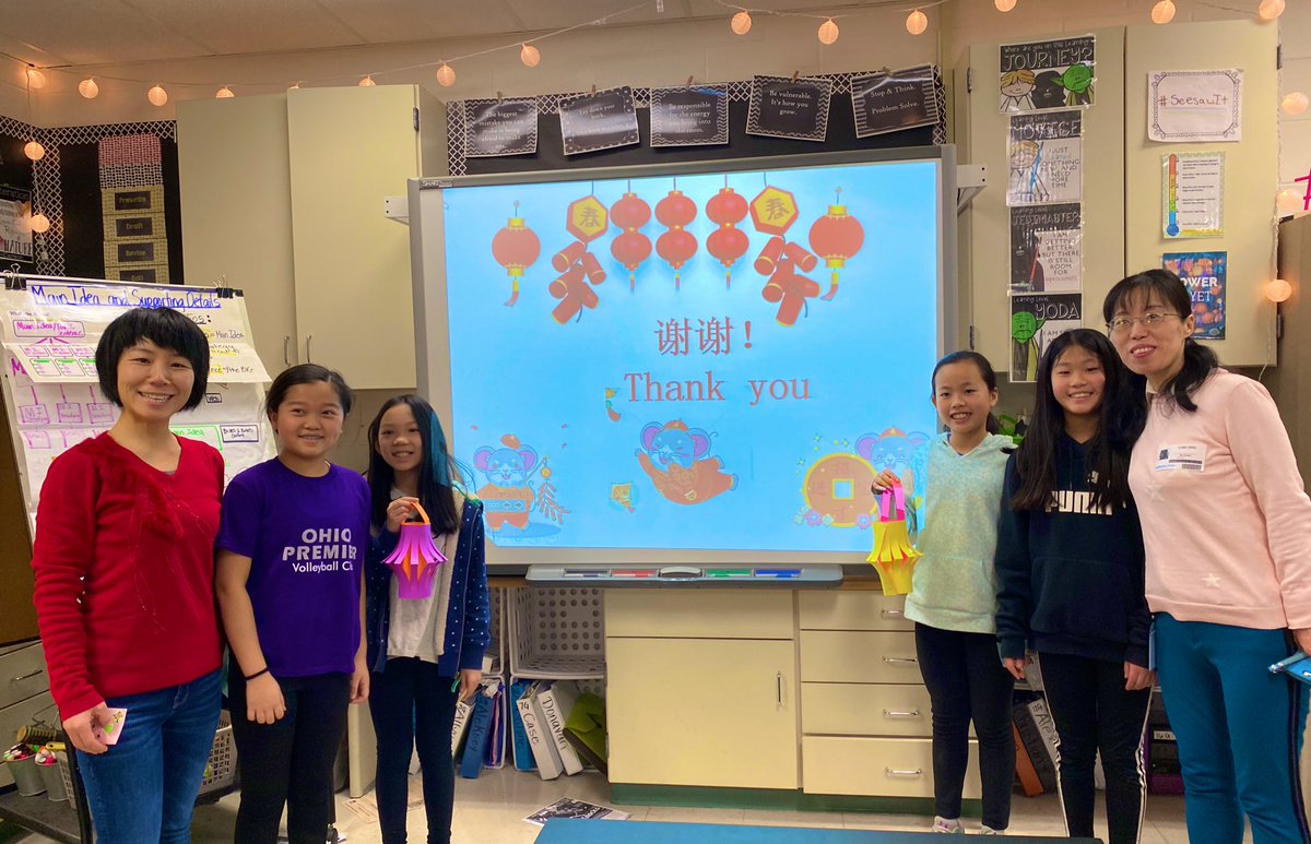 LittyMathaiEDU's tweet photo. Our students learned about the Lunar/Chinese New Year today thx to our amazing parents &amp; student leaders! 
We made paper lanterns, wrote Chinese characters, made origami bookmarks, &amp; practiced Mandarin! 
#MasonMoment
#MIStrong
#CharacterMI https://t.co/J2AvlAZOIi