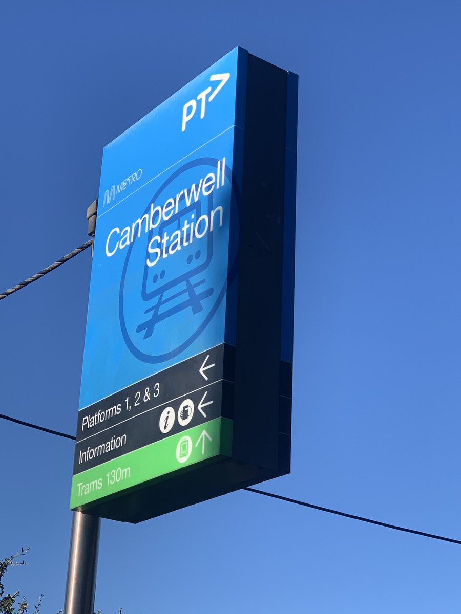 gerryhanna's tweet photo. Major disruption at #Camberwell station this morning owing to police operation. Trains hopefully running soon. @ptv_official https://t.co/ps8CMZ4vpl