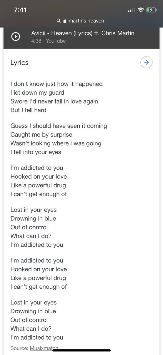 This song is the first thing you get when you google Martins heaven. Getting lost in blue eyes? Sounds familiar..