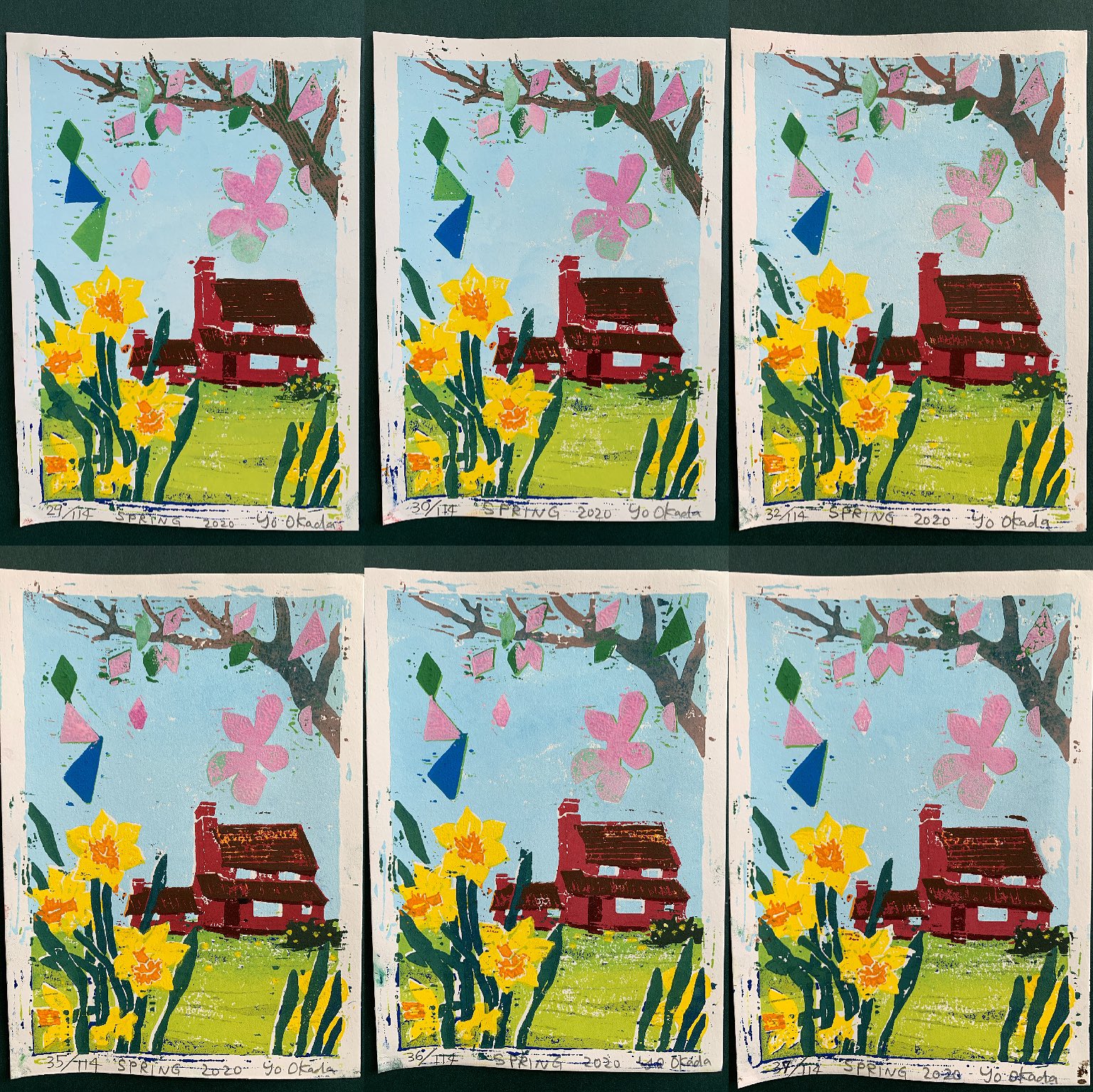 𝖸𝗈 𝖮𝗄𝖺𝖽𝖺 5分で完売したイギリス四季 版画 Spring 春 復刻版の桜バージョン リクエストにお応えして刷り直しました 全部で枚限定 明日2月13日 木 日本時間19時 Gmt 10am Cet9am に発売します 今夜 娘就寝後にプレビューをアップします