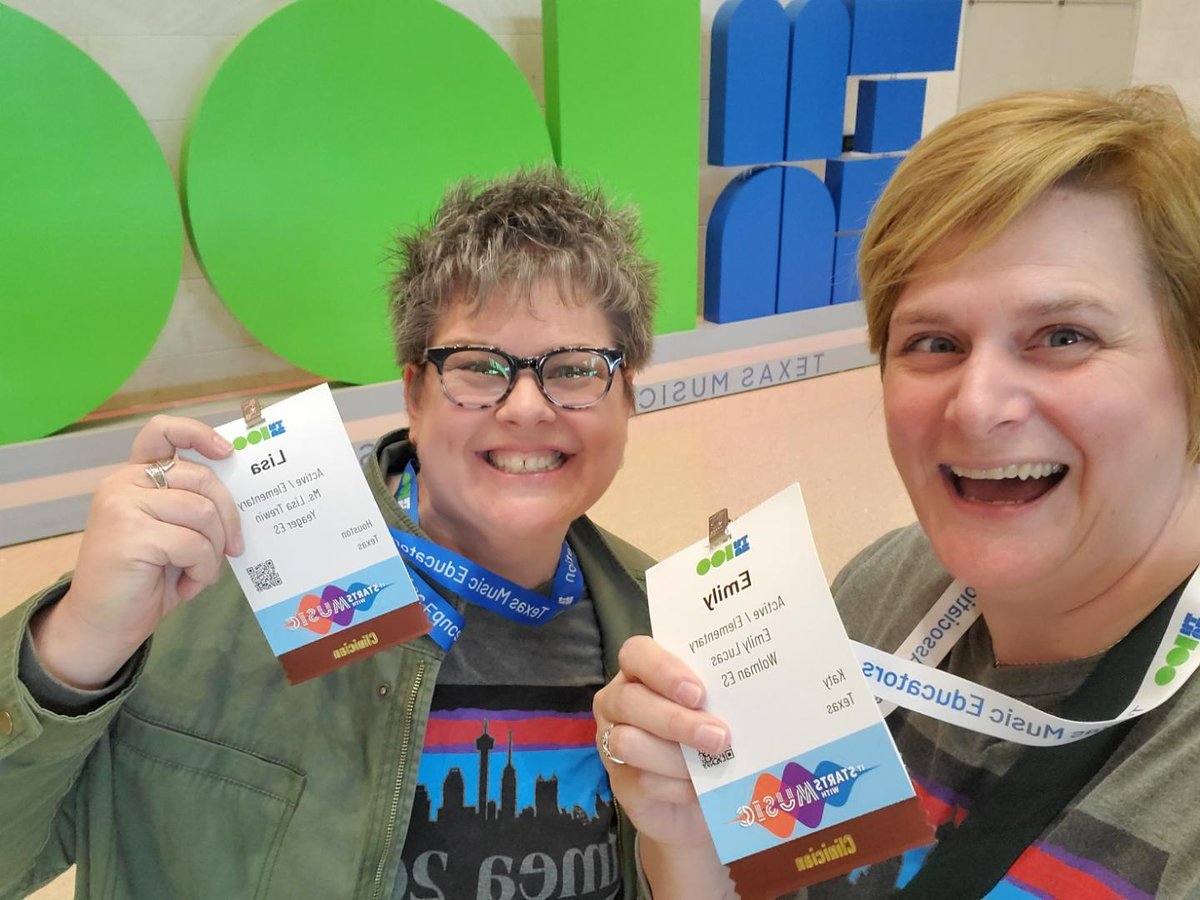 Just got registered at TMEA and picked up my Clinician badge. So cool to be presenting with @MrsLucasMusic and <a href="/popemusicians/">Pope Music</a>! #tmea100