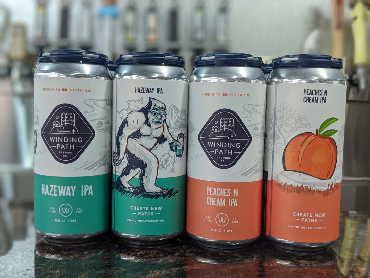 CheviotMarathon's tweet photo. Now carrying Winding Oath Brewing Co with their Peaches N Creams IPA and Hazeway IPA! #createnewpaths https://t.co/dm6G8yfWXi