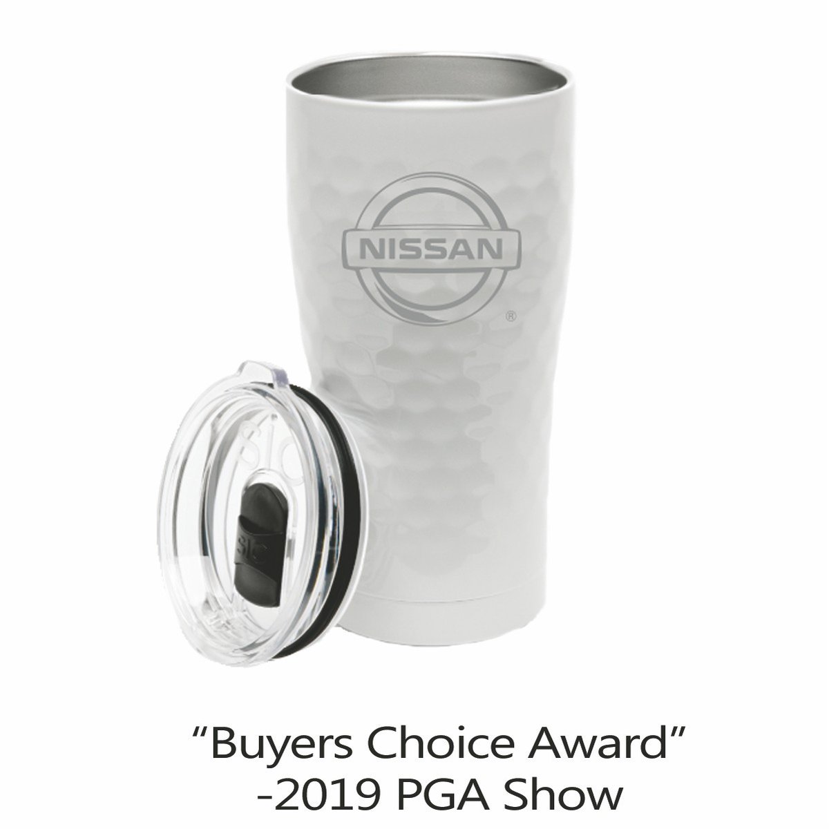 Golf season is approaching....

This dimpled tumbler received the Buyer's Choice Award at the 2019 PGA Show.

Ready for your logo.

Triple wall insulation, vacuum sealed, copper lining, 18/8 stainless steel, sweat free, sliding and sealed lid with a Lifetime warranty.