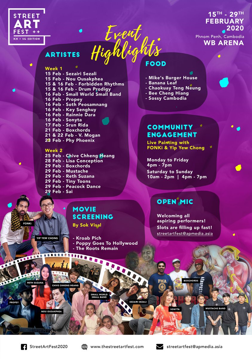MEDHA AT STREET ART FESTIVAL! Who didn't get to see Forbidden Rhythm yet? YES!!! Great news. This weekend, Street Art Festival will bring our ladies from Siem Reap to perform at WB Arena in Phnom Penh. For more information: thestreetartfest.com #StreetArtFestival2020