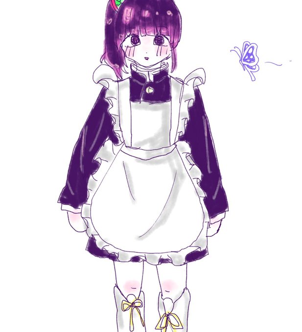 いるりすさんがTwitterに投稿した栗花落カナヲ(鬼滅の刃)のイラスト。