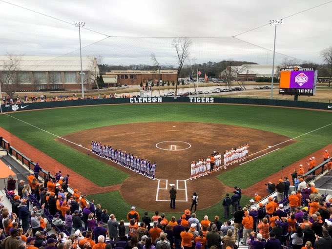NattyG29's tweet photo. So this happened today๐๐ผ. Inaugural home @clemsonsoftball games and called up from bullpen to throw the ceremonial first pitch. Amazing day for @ClemsonTigers and our student-athletes, 3 years in the making...#FirstPitch2020 #NCAASoftball https://t.co/SGQi8elDRM