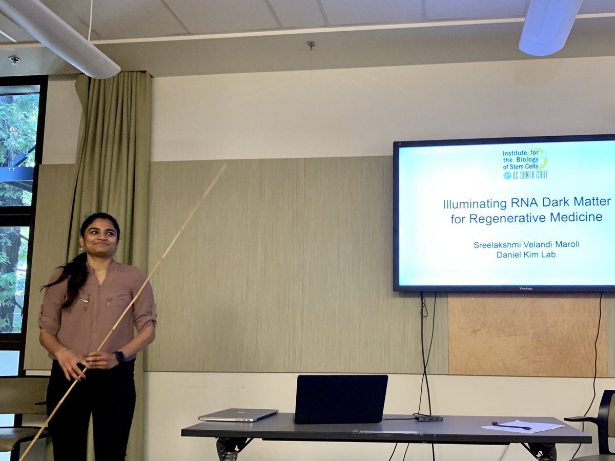 ProfDanielKim's tweet image. Super proud of my PhD student @sreelakshmiinki for giving an excellent talk to @CIRMnews leadership today @ucsc! Thank you to CIRM President &amp;amp; CEO Dr. Maria Millan &amp;amp; her team for meeting with students &amp;amp; faculty @UCSC_BSOE @UCSCscience @ucscgenomics #thinkUCSC #StemCells #RNA