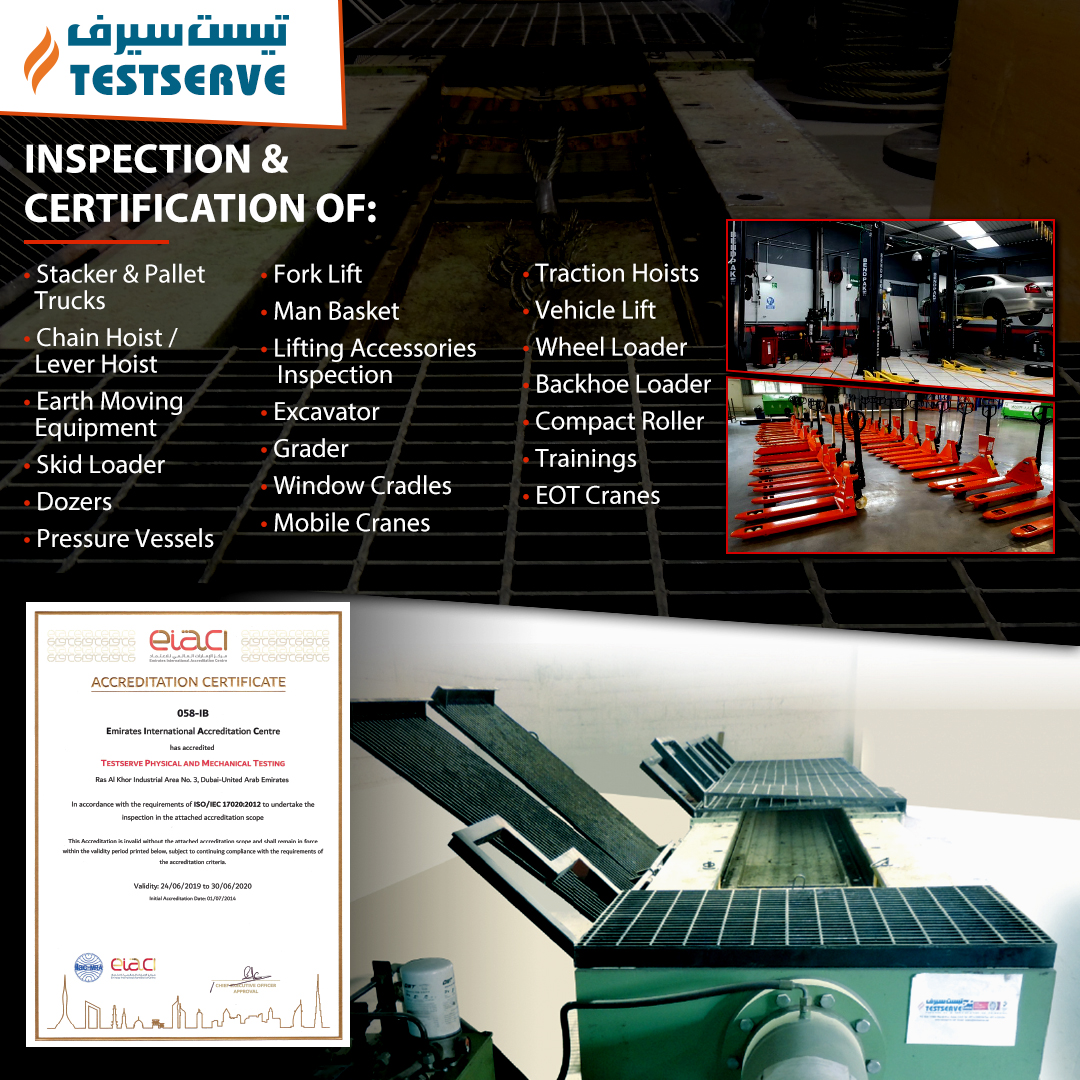 Servetech_'s tweet photo. Testserve provides complete inspection & certification of the loose lifting gear like wire ropes and chains, cracks, loose bolts, chain slings webbing slings, winches, girder, trolleys, mobile gantries, rigging screw, turns buckles, checking the brakes etc.
#servetech #testserve https://t.co/E1N9WqDchw