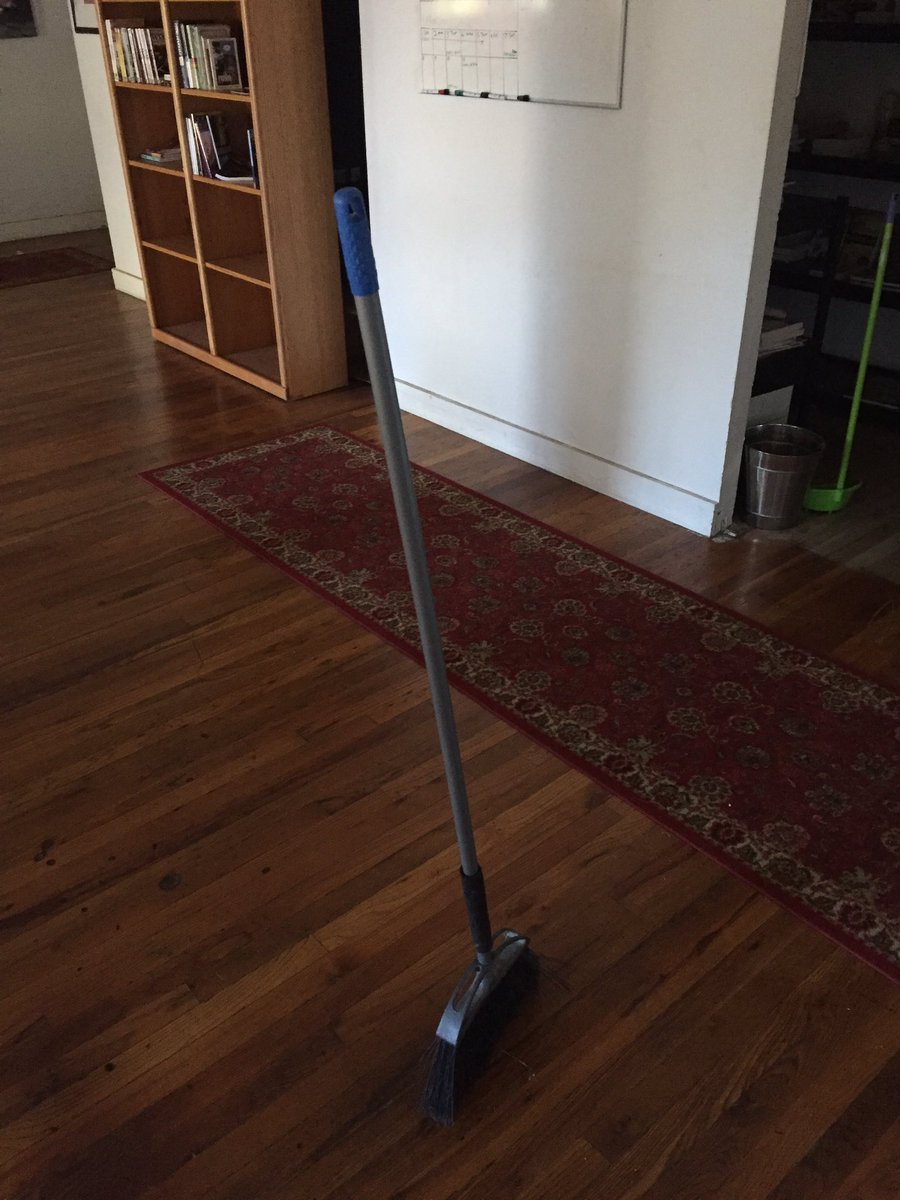 RealAustinToach's tweet image. So check this out. The broom completely stands on his own!