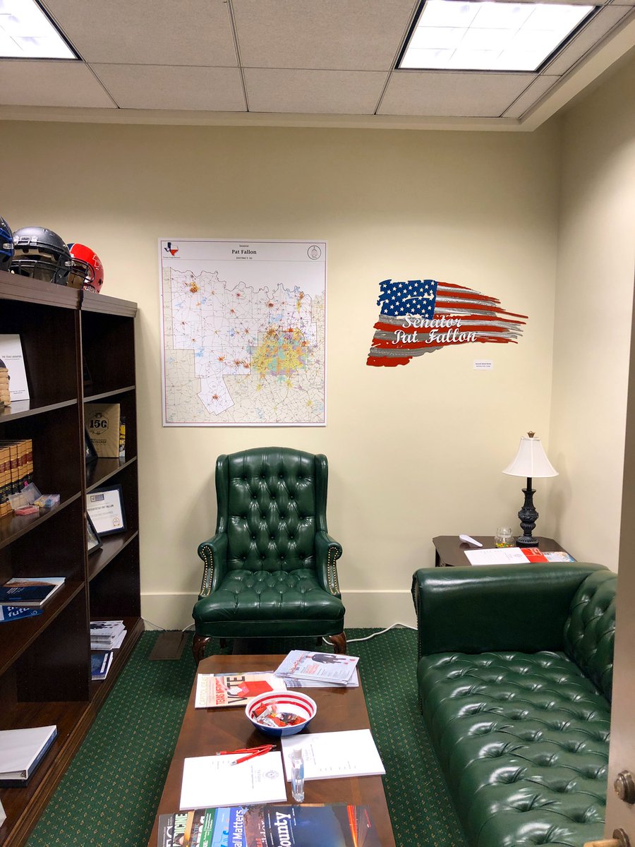 Just hung up this awesome sign in our Capitol Office! Made by SD 30’s very own <a href="/jantzendavoult/">Jantz⚡️</a> with Davoult Metal Works in Wichita Falls!