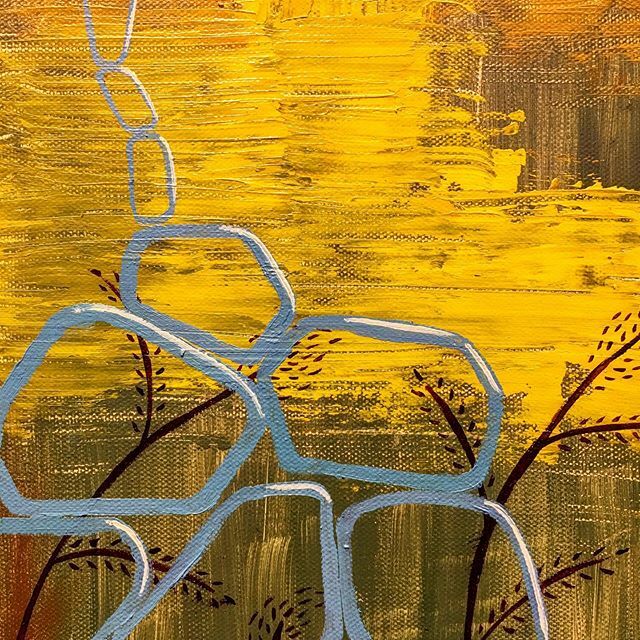 A vignette of one of the works in our “Borrowed from our Children” show this month!  @sacred_rocks #libertytownarts #libertytownartsworkshop #lovefxbg #oilpainting