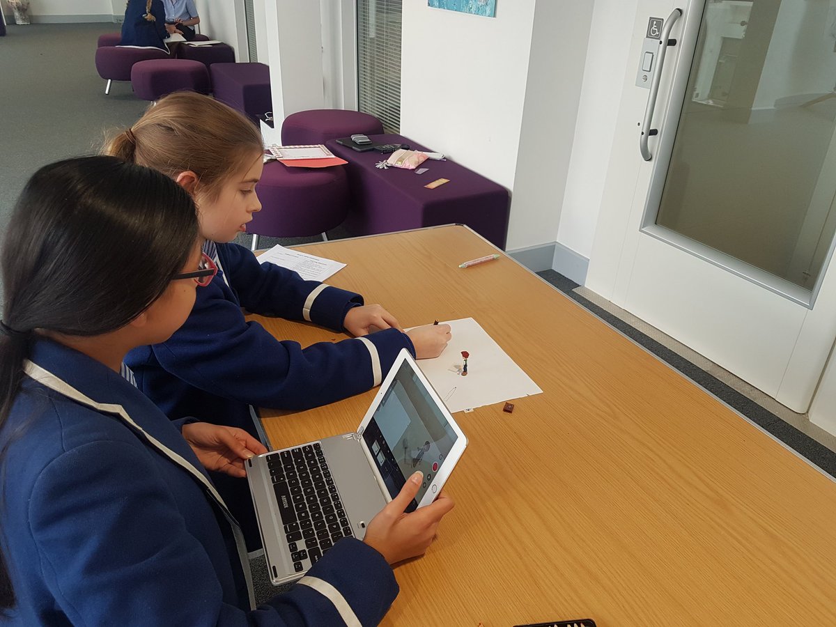 Year 8 working collaboratively to make their own stop motion video!