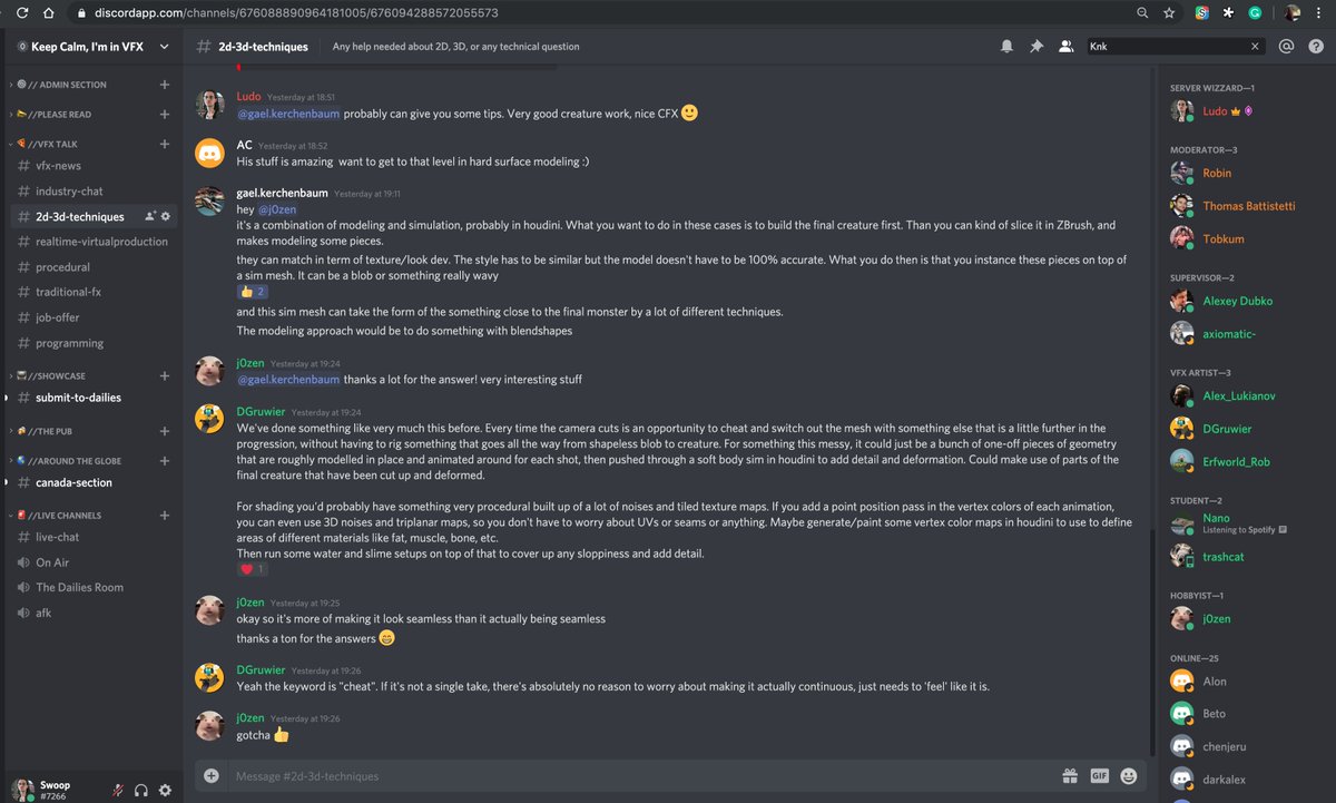 beforesmag's tweet photo. There's a new place to chat and discuss VFX, and it's being done as a Discord channel, which I really like. It's called 'Keep Calm, I'm in VFX' and is run by VFX pro @liochem. Check it out - some live discussions coming soon https://t.co/YtCT5RRwle https://t.co/dO64L4rMf0