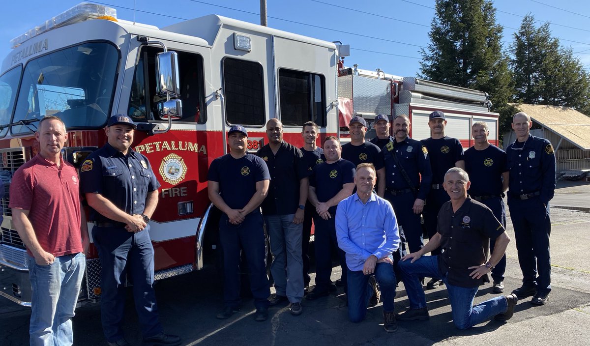 8th stop in CPF District 4: President <a href="/RiceBriank/">Brian K. Rice</a>, Secretary-Treasurer @LopezCptmlo &amp; 4th District VP <a href="/vnice916/">Vince Wells</a> discuss current battles &amp; legislative priorities with @petaluma_firefighters. #UnionIsAllOfUs