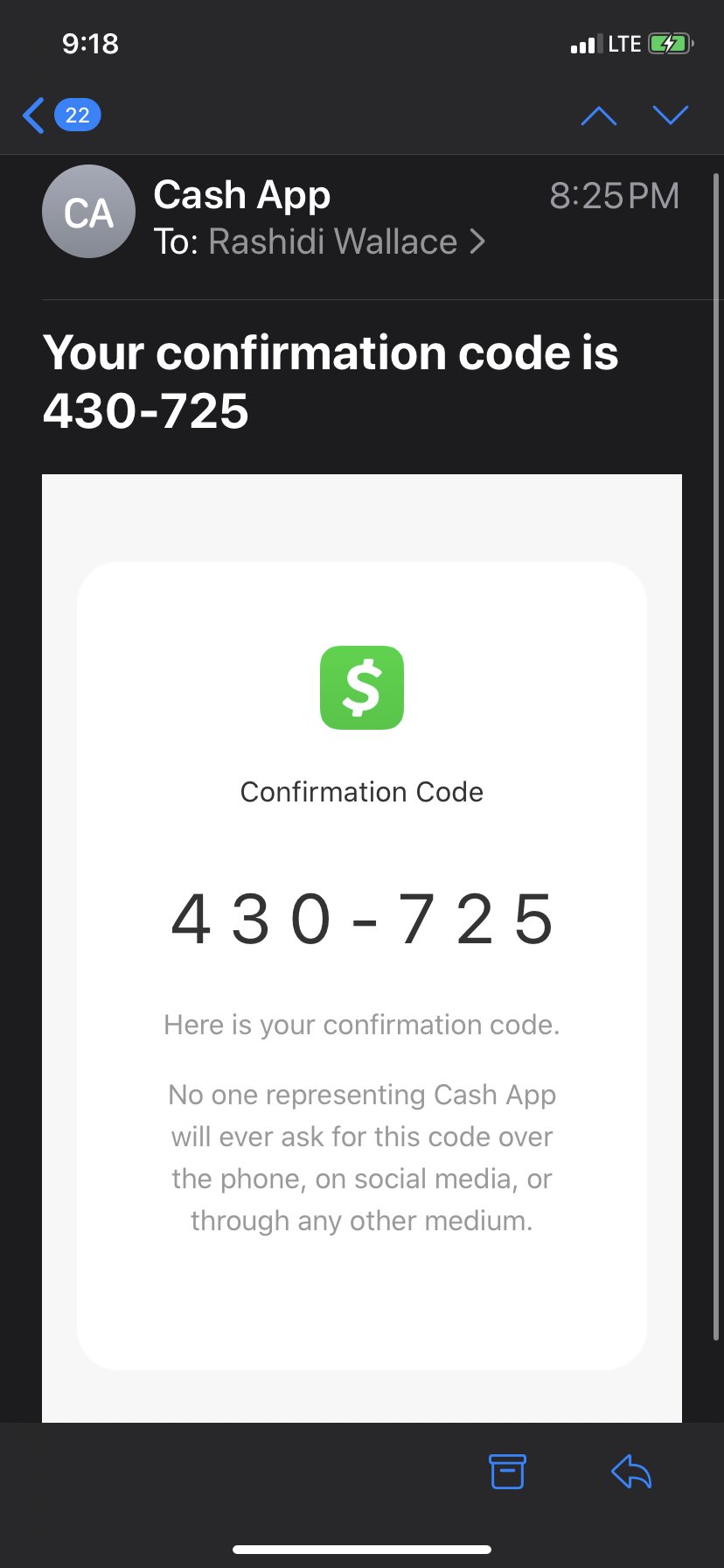 cash app verify identity email