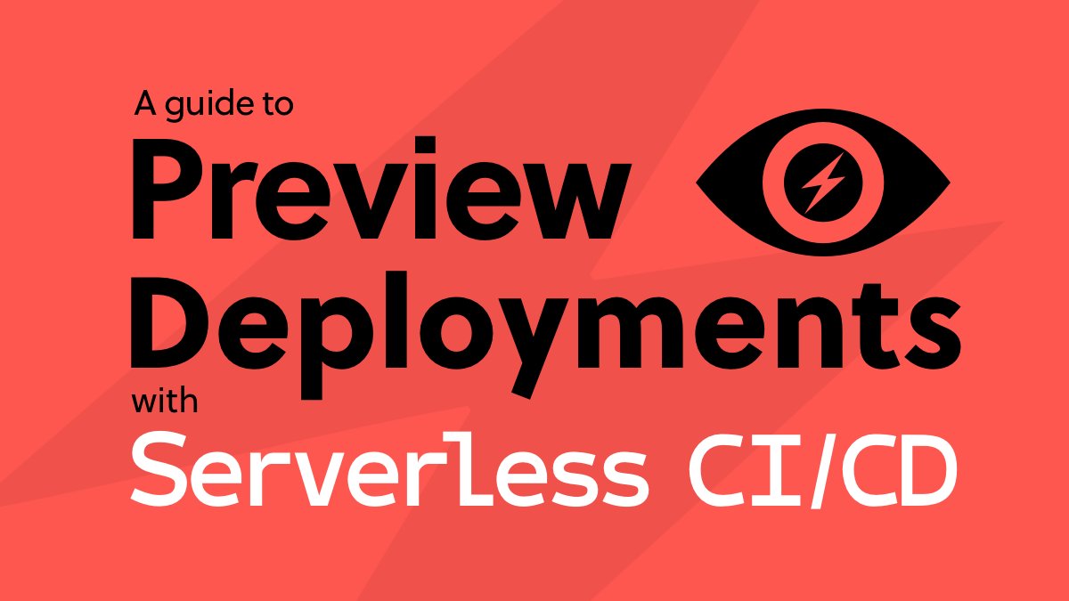 goserverless's tweet photo. ICYMI last week we launched #Serverless CI/CD. Now we're kicking off the 'Serverless CI/CD: How To' series with "A Guide to Preview Deployments". Learn how to enable cost-effective preview deployments for your entire stack. Try it for free! #cicd #aws 
https://t.co/Diaaf624ry https://t.co/bE4uvd43Ur