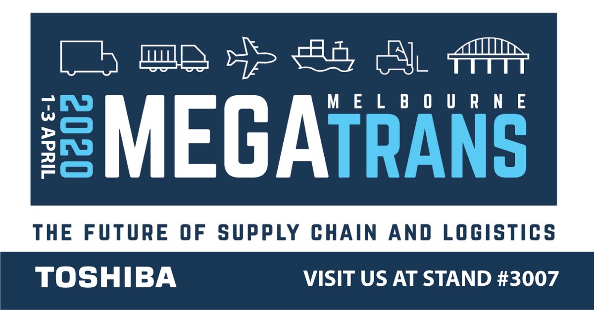 ToshibaAUS's tweet photo. Ever wondered what the future of supply chain and logistics look like and what is means for your business? Then #MEGATRANS is the place for you! 🚚🛳️ https://t.co/zsglcBb82R