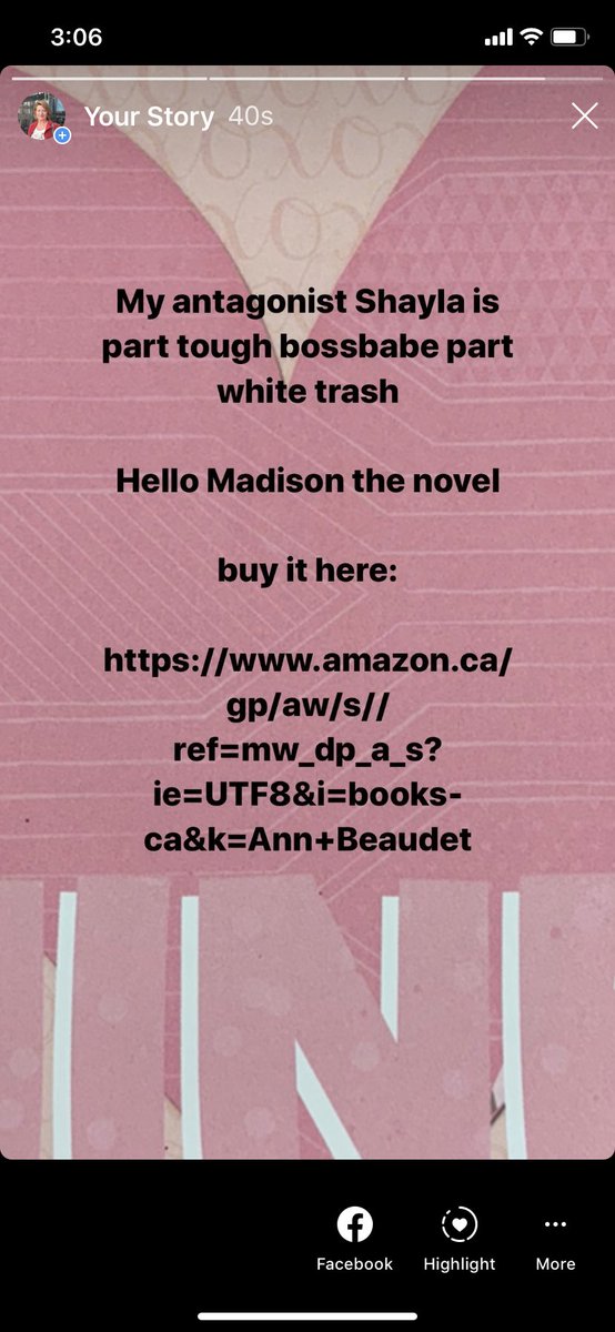 Ann_Beaudet's tweet image. Saucy sassy and a lil classy describes the antagonist Shayla in my romance novel #HelloMadison
#valentines #romance #novel