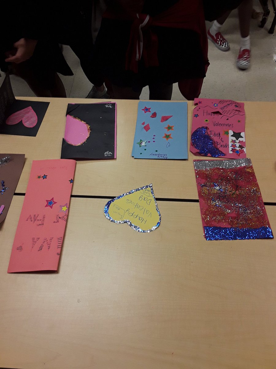 kclethen's tweet photo. The Valentine's Day cards have been completed by the 21st Century students.@21stcclcMrs https://t.co/0AG4SmrFmX